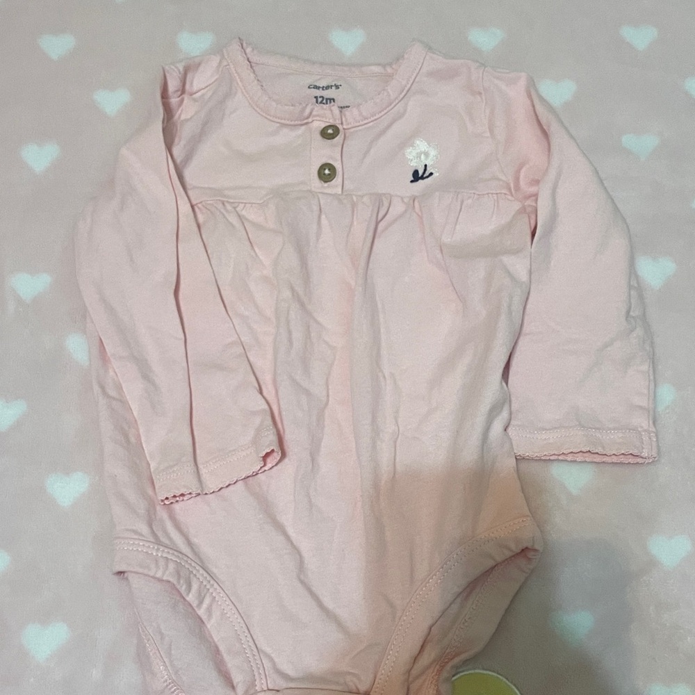 Carter's Light Pink Baby Onesie with Buttons